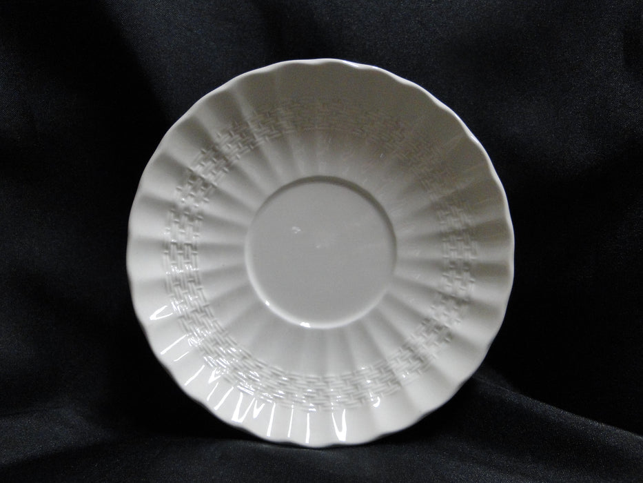 Spode Chelsea Wicker, Embossed Basketweave: Cup & Saucer Set, 2 1/8", Crazing