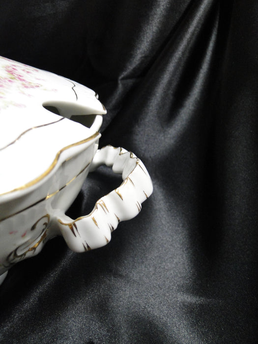 Zeh, Scherzer & Co 508, Pink Rose Garland: Oval Tureen & Lid, 13 1/2"
