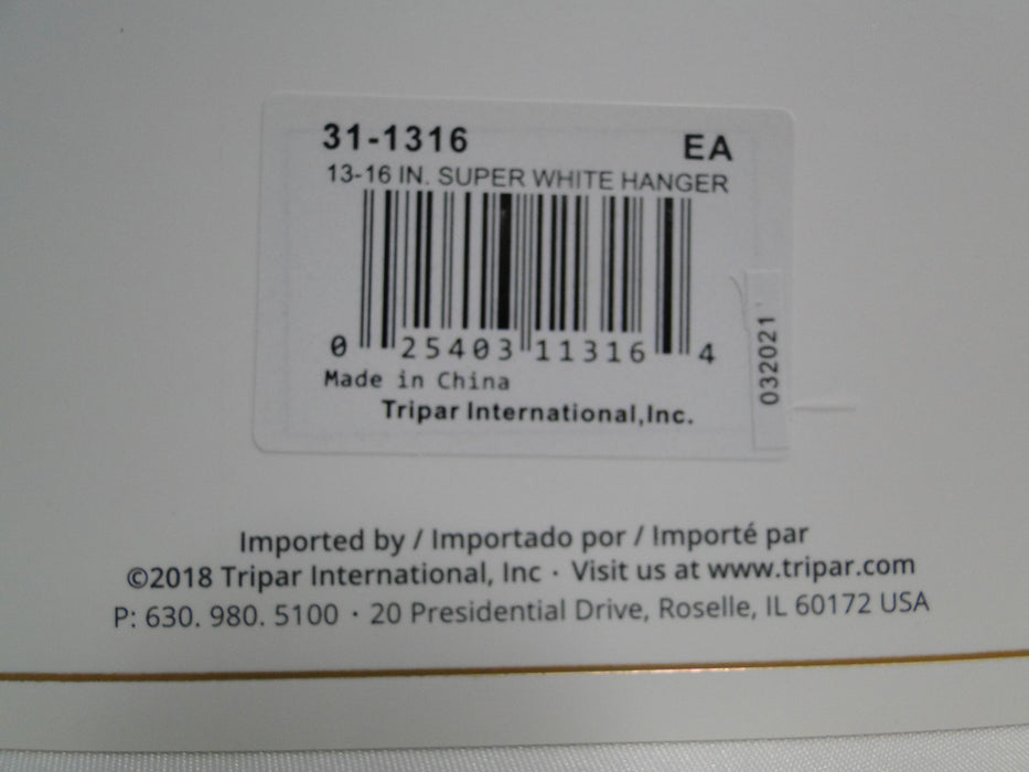 Tripar Smooth White Wire Display Hanger (s) for one 13" - 16" Plate