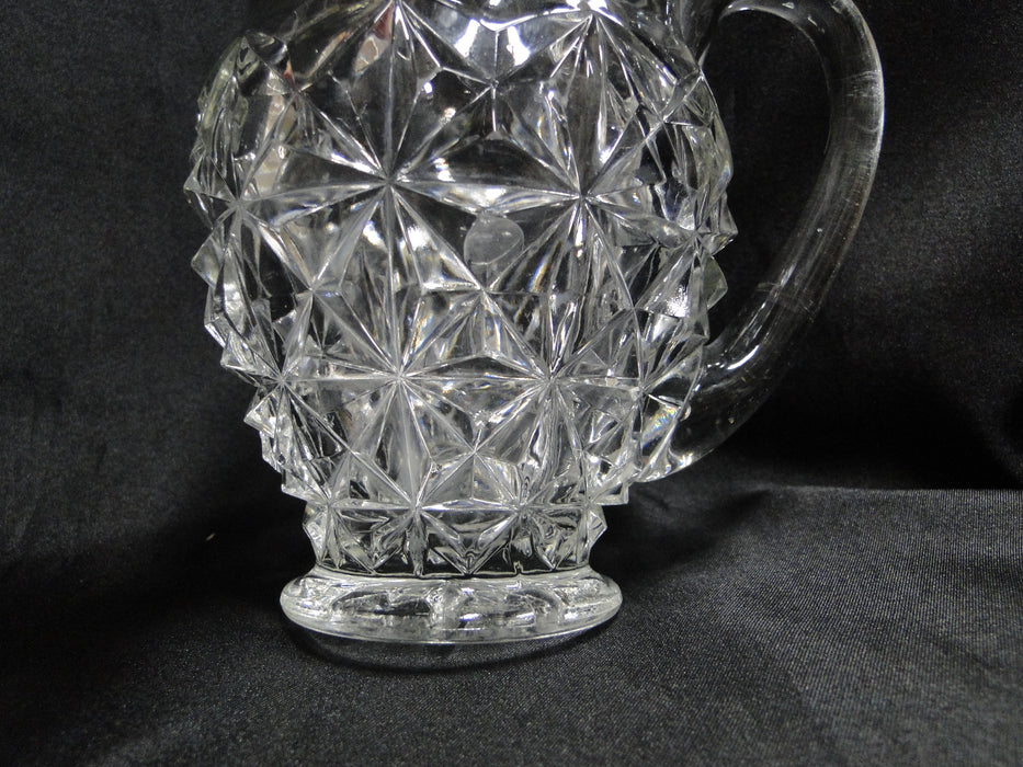 Tiffin Williamsburg Pressed, Raised Points: Pitcher, 5 3/4" Tall, As Is