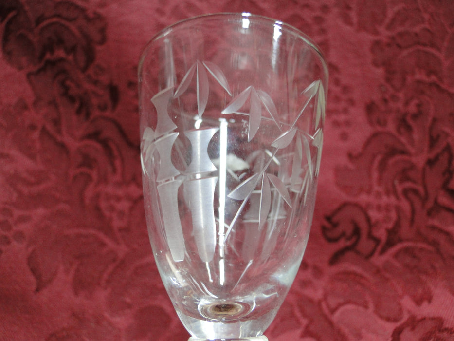 Sasaki Bamboo: Clear, Cut Bamboo Design: Cordial (s), 4 3/8" Tall