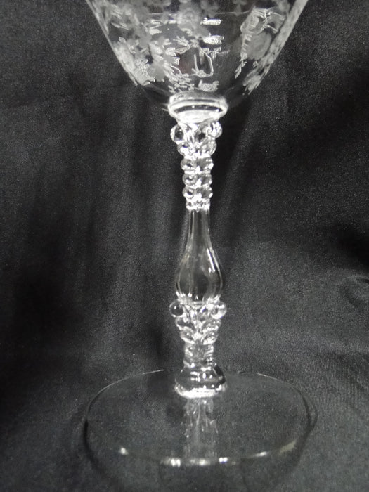 Cambridge Rose Point Clear 3121: Champagne / Sherbet (s), 6 3/8" Tall
