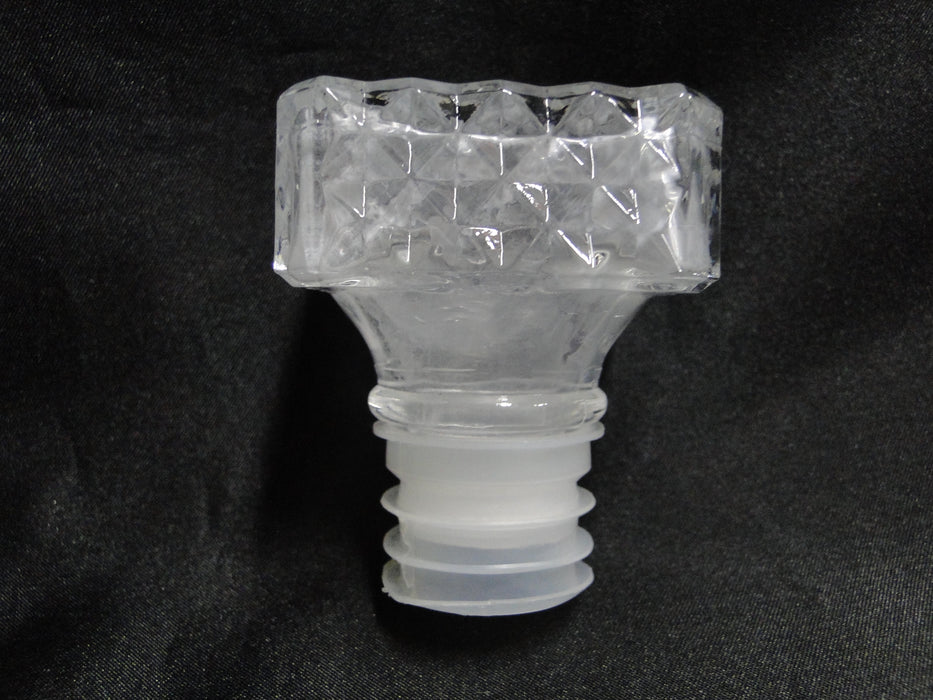 Cristal d'Arques Diamant: Square Decanter & Stopper, 9" Tall