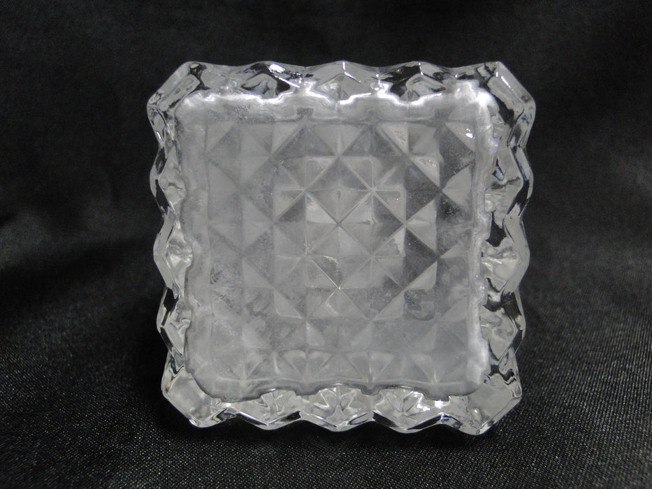 Cristal d'Arques Diamant: Square Decanter & Stopper, 9" Tall