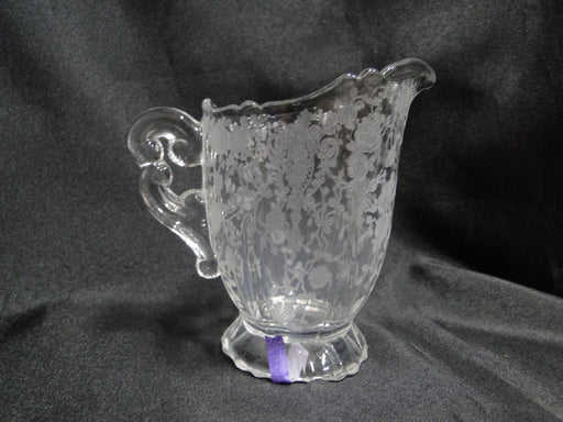 Cambridge Rose Point Clear 3121: Creamer / Cream Pitcher, 4", As Is