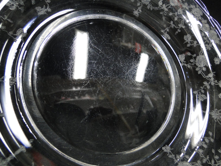 Cambridge Rose Point Clear: Salad Plate (s), Shape 3400, 8 3/8"