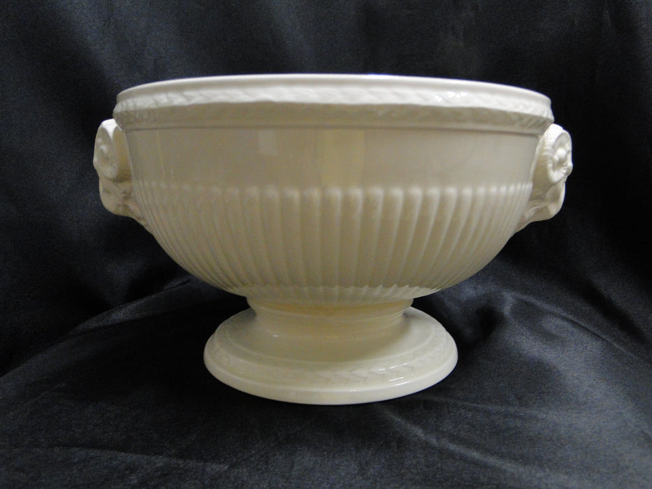 Wedgwood Edme, Ribbed Rim, Off White: Salad Serving Bowl w/ Rams, 8 1/2"