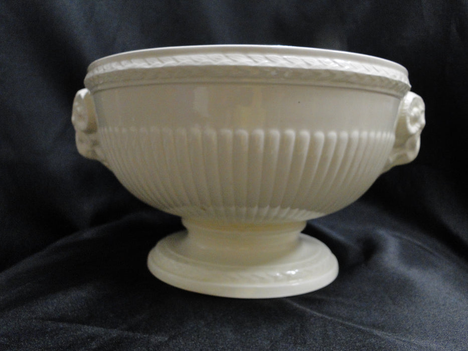 Wedgwood Edme, Ribbed Rim, Off White: Salad Serving Bowl w/ Rams, 8 1/2"