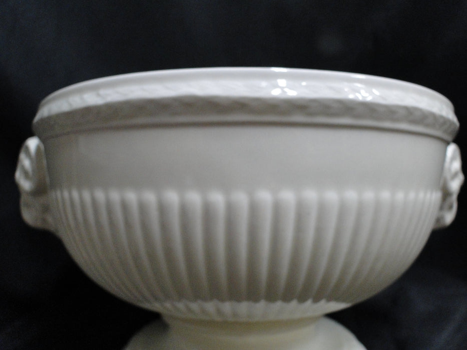 Wedgwood Edme, Ribbed Rim, Off White: Salad Serving Bowl w/ Rams, 8 1/2"