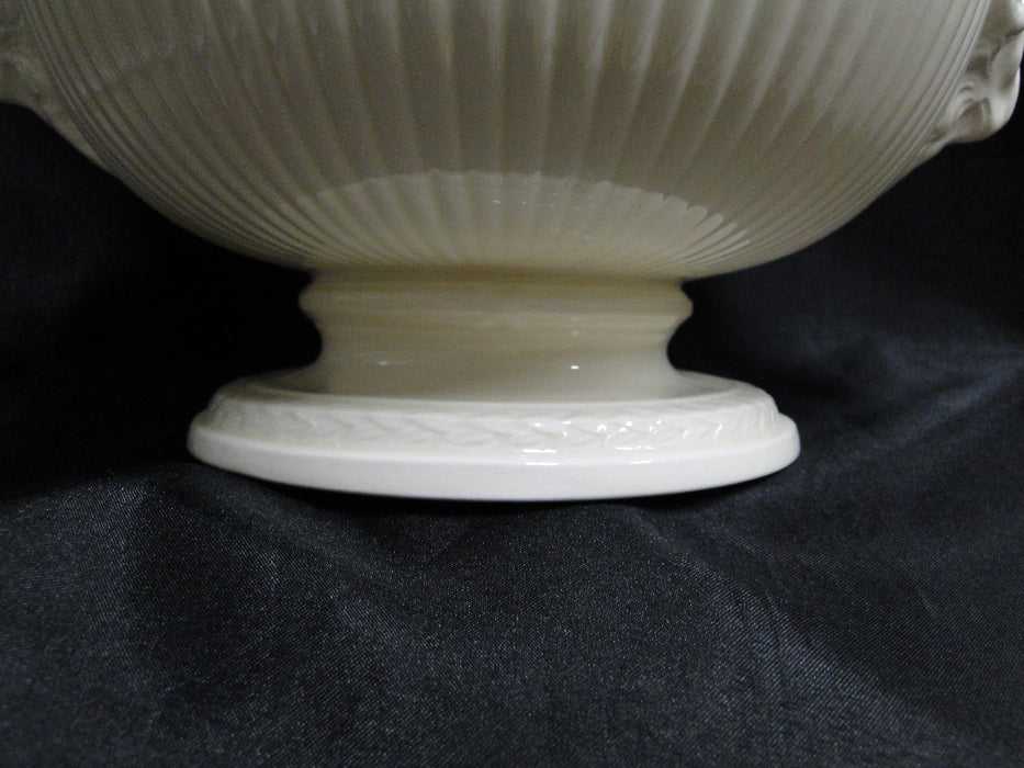 Wedgwood Edme, Ribbed Rim, Off White: Salad Serving Bowl w/ Rams, 8 1/2"