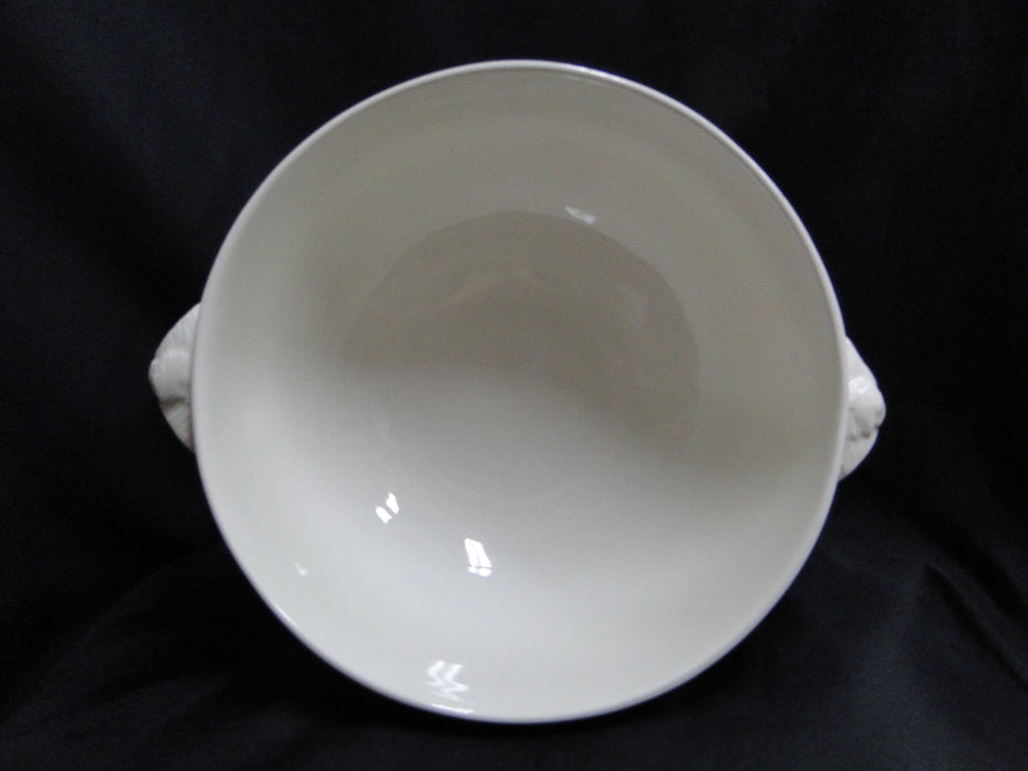 Wedgwood Edme, Ribbed Rim, Off White: Salad Serving Bowl w/ Rams, 8 1/2"