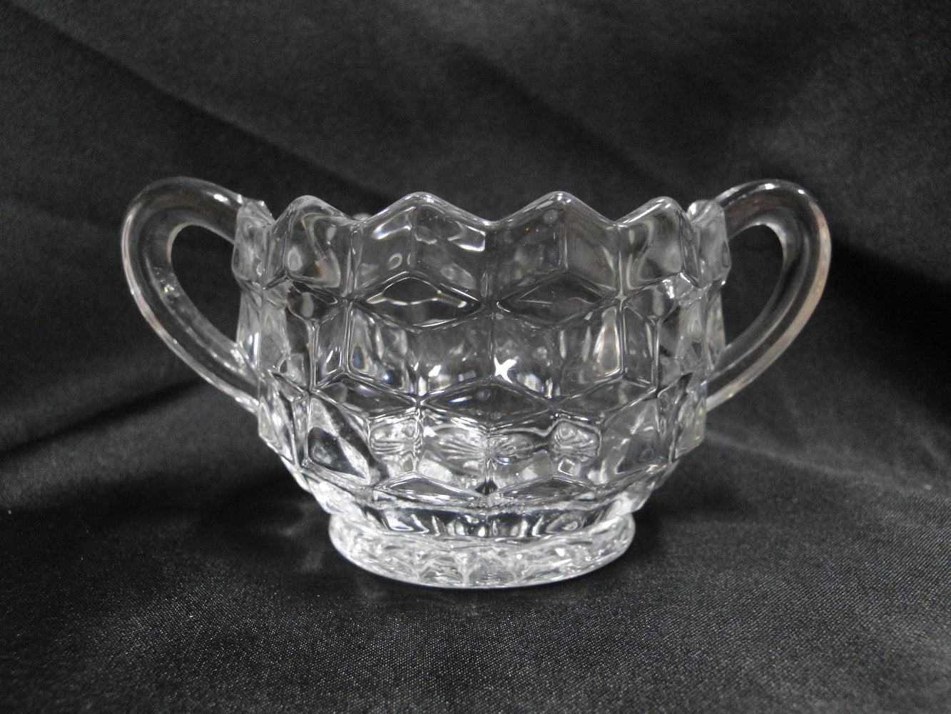 Fostoria American Clear: Open Sugar Bowl (s), 3 1/2" D, 2 3/8" Tall