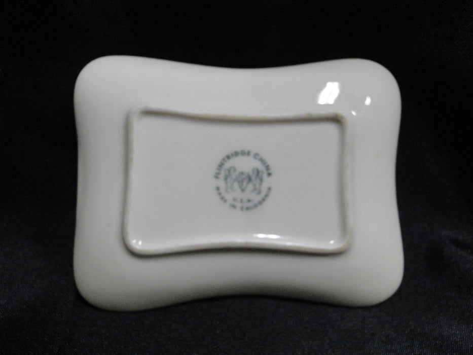 Flintridge Ivory w/ Gold Trim: Rectangular Ashtray, 4 1/8" x 3 1/8"