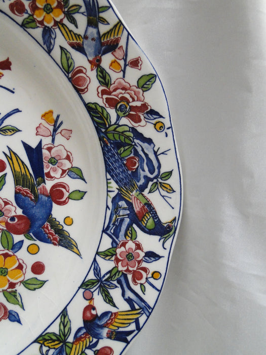 Horchow Multicolored Pheasants & Birds: Oval Serving Platter (s), 18", Crazing