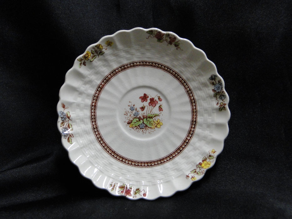 Spode Rosalie, Floral Chelsea Wicker: Demitasse Cup & Saucer Set (s), 2 1/4"