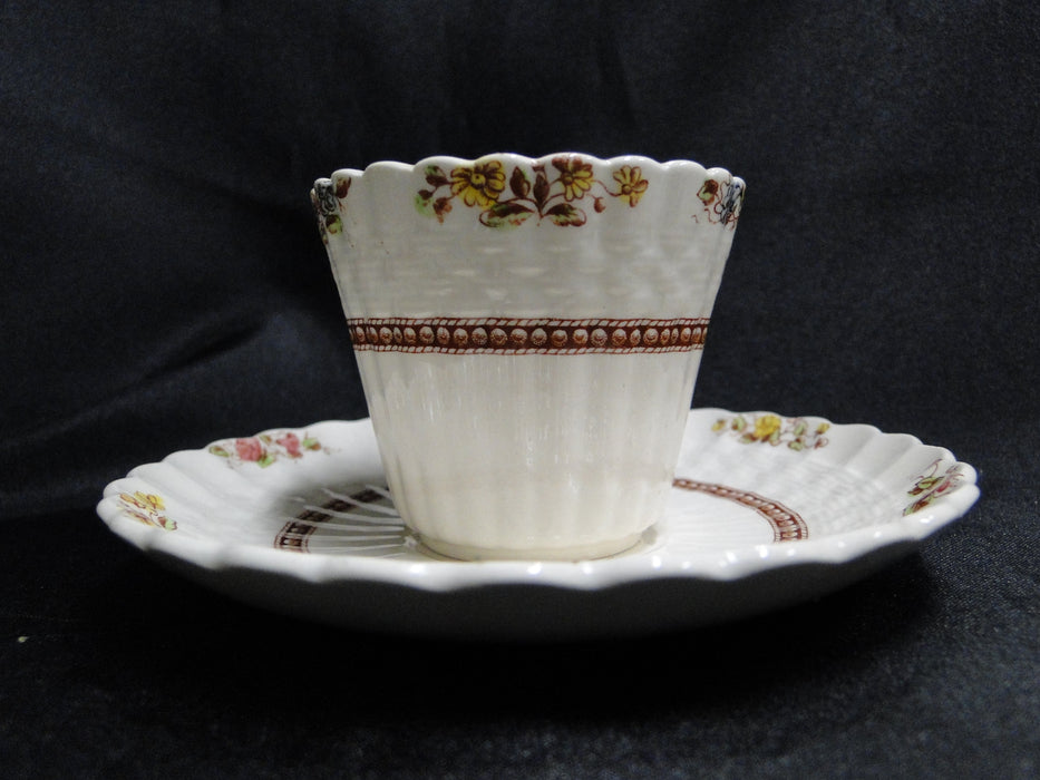 Spode Rosalie, Floral Chelsea Wicker: Demitasse Cup & Saucer Set (s), 2 1/4"