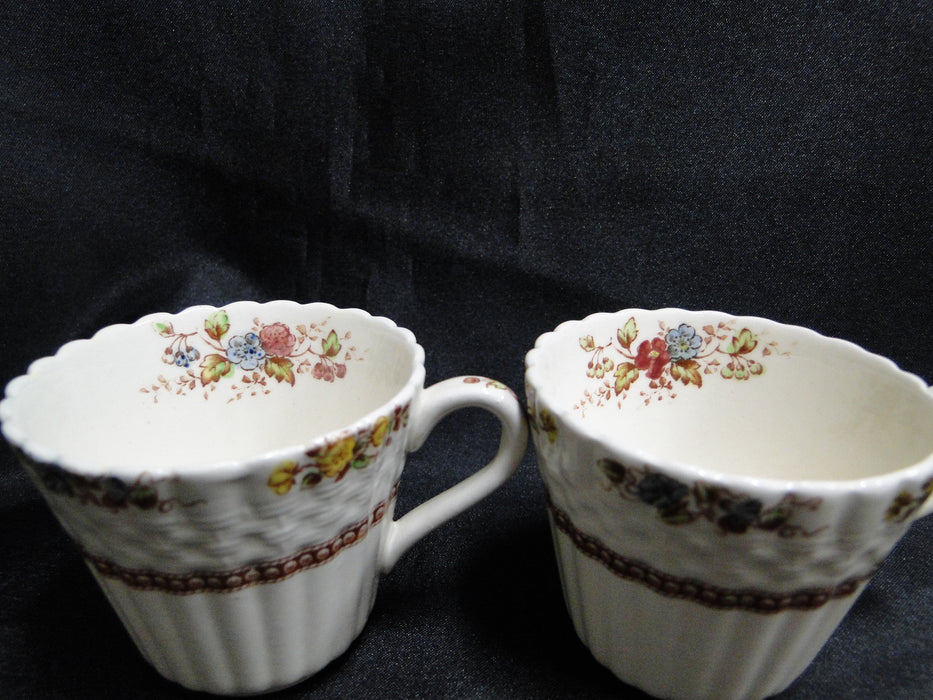 Spode Rosalie, Floral Chelsea Wicker: Demitasse Cup & Saucer Set (s), 2 1/4"