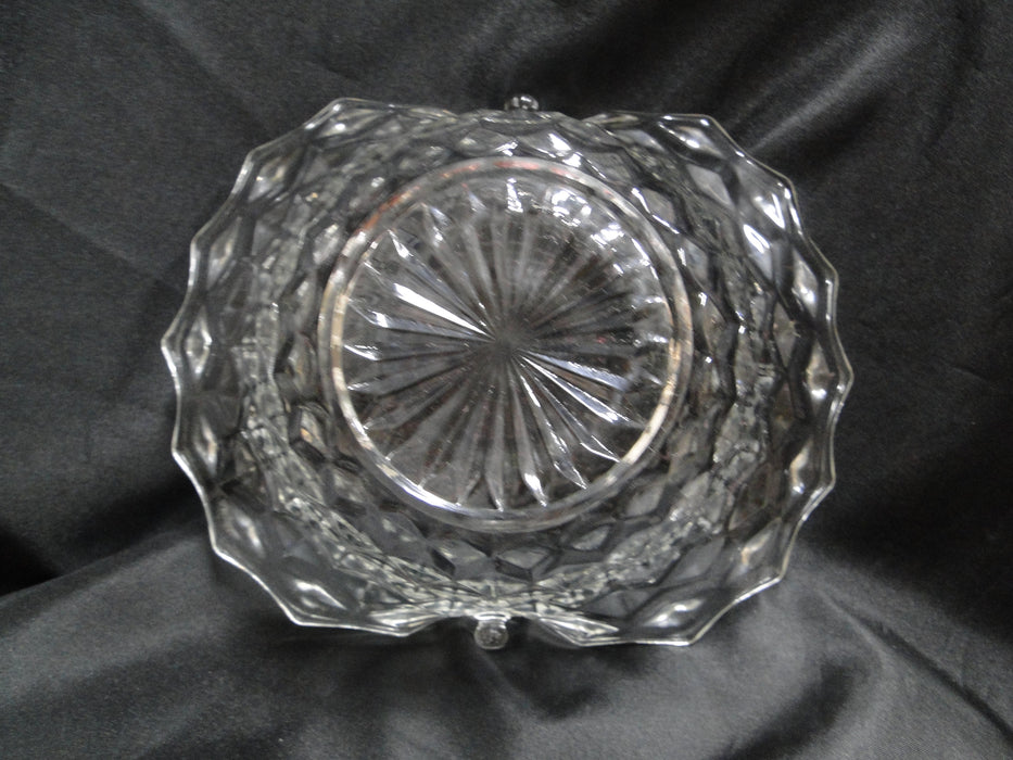 Fostoria American Clear: Reed Handled Basket No Handle, 9" x 7 1/2"
