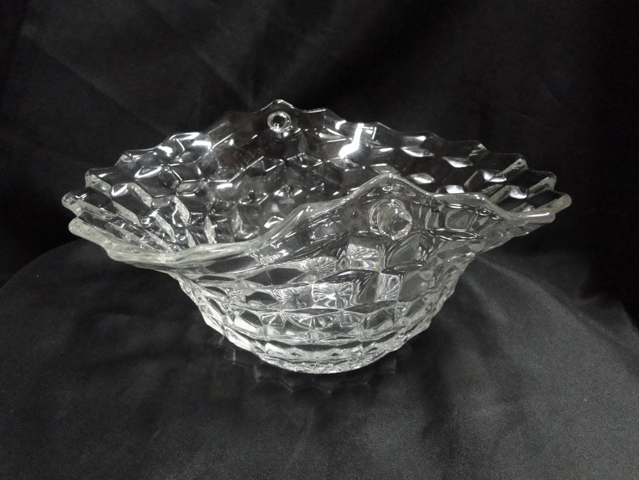 Fostoria American Clear: Reed Handled Basket No Handle, 9" x 7 1/2"