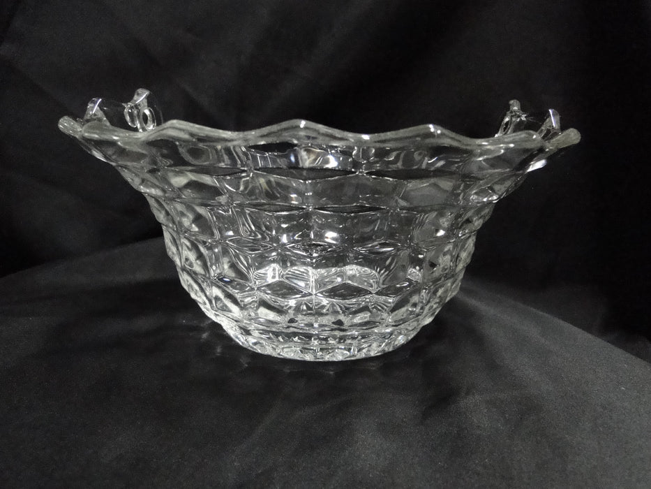Fostoria American Clear: Reed Handled Basket No Handle, 9" x 7 1/2"