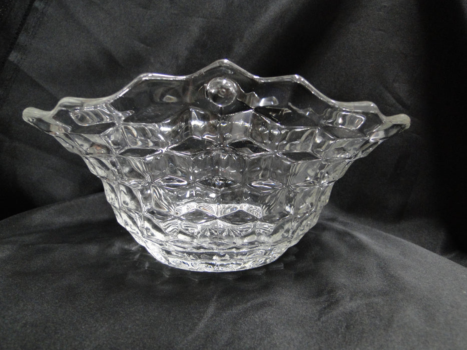 Fostoria American Clear: Reed Handled Basket No Handle, 9" x 7 1/2"