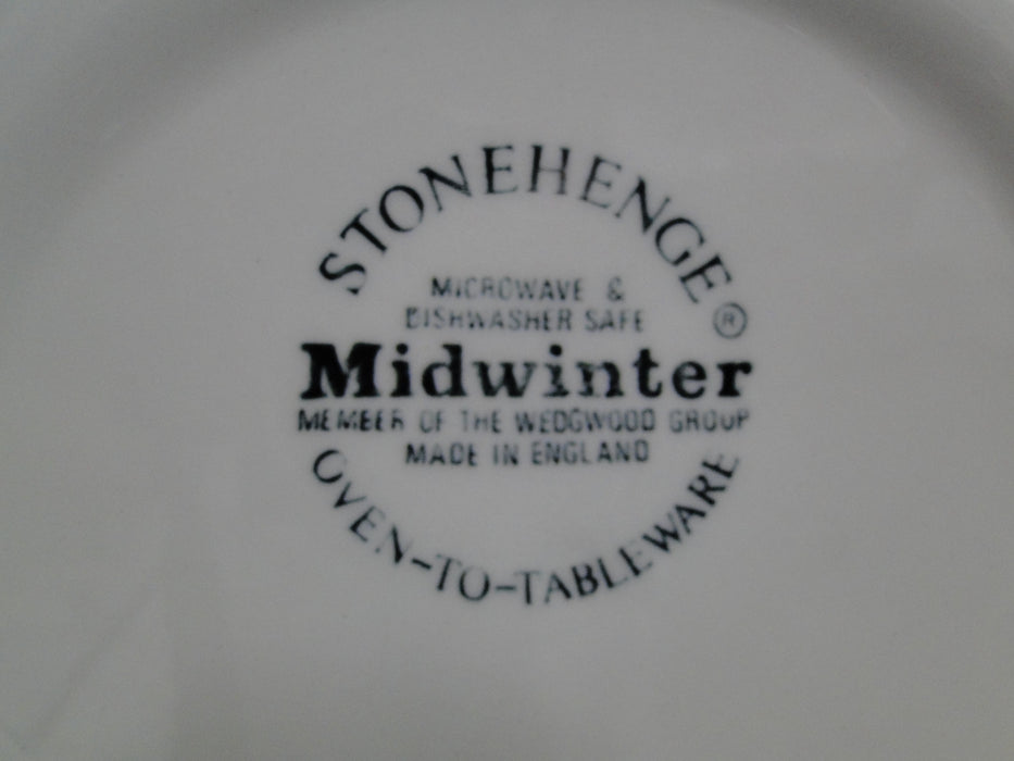 Midwinter Stonehenge White: 6 1/4" Saucer Only, No Cup
