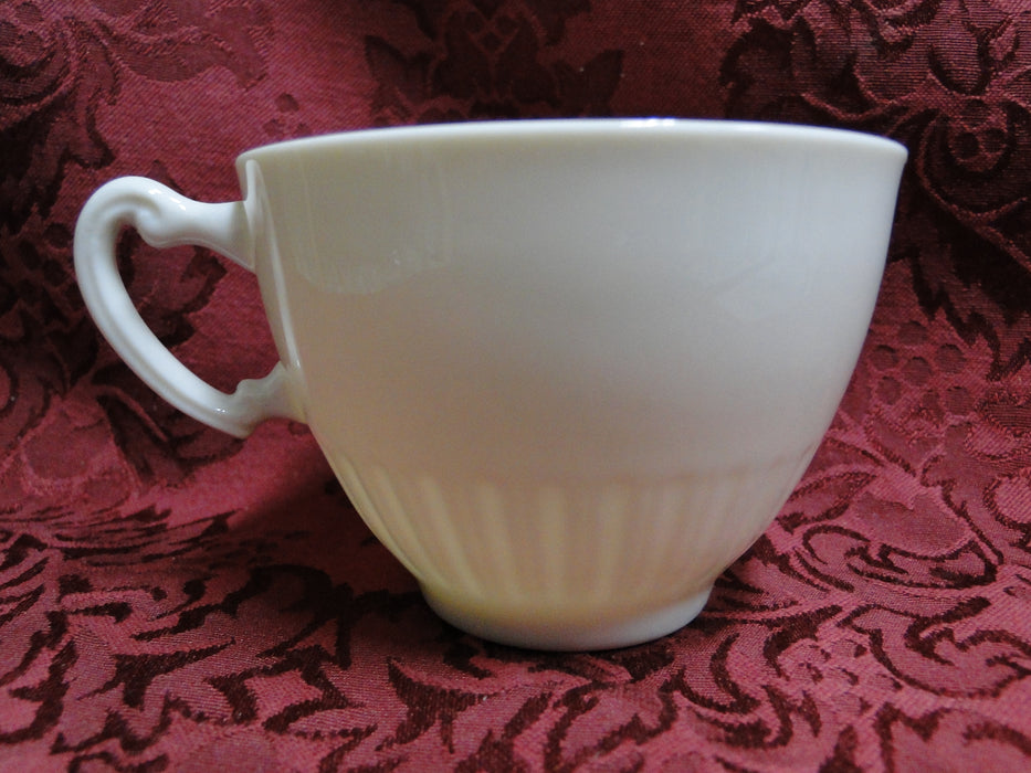 Syracuse Shelledge, White, Narrow Fluted Rim: Cup (s) Only, Saucer Not Included