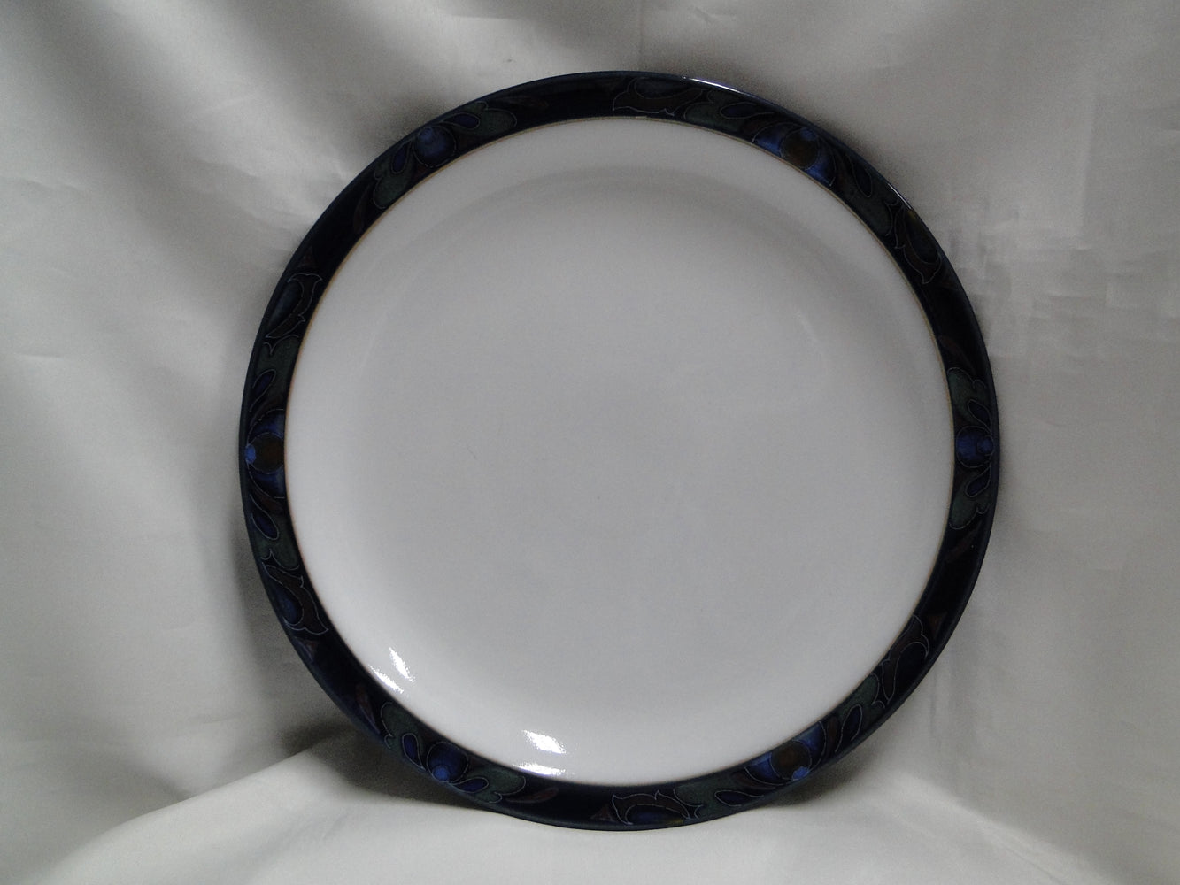 Denby-Langley Baroque, Cobalt Band w/ Flowers: Dinner Plate (s), 10 1/4"