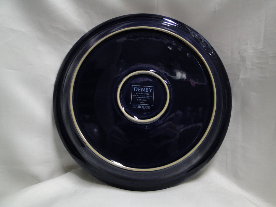 Denby-Langley Baroque, Cobalt Band w/ Flowers: Dinner Plate (s), 10 1/4"