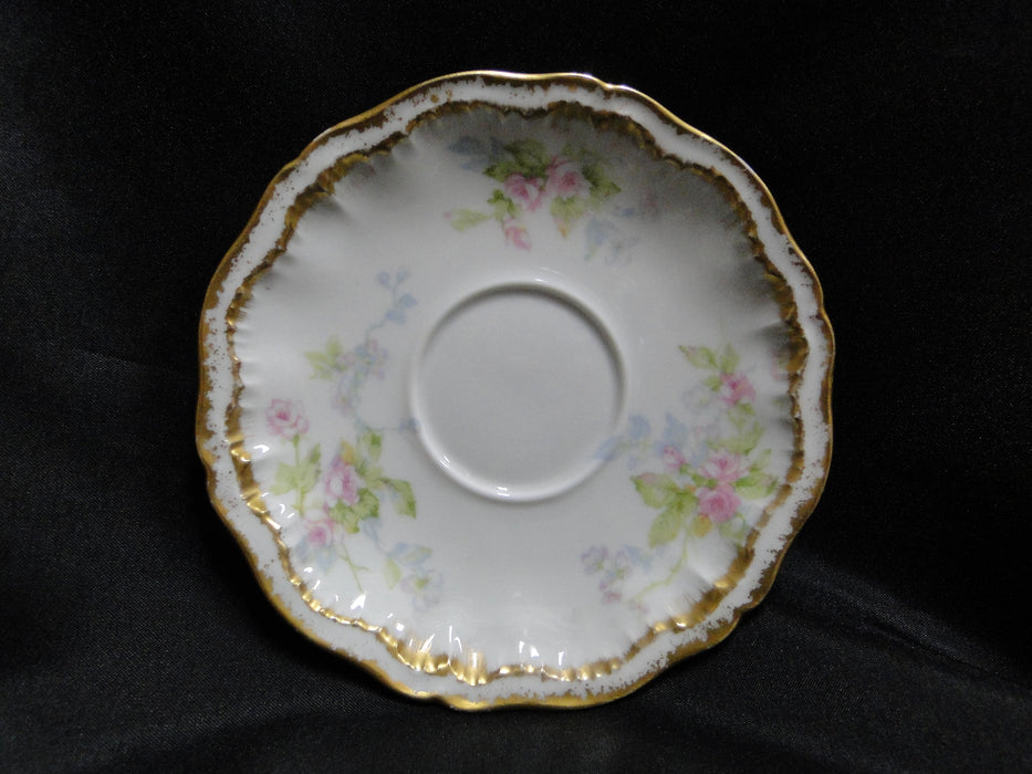 Haviland (Limoges) Pink, Double Gold Edge: 4 3/4" Saucer (s) Only, As Is