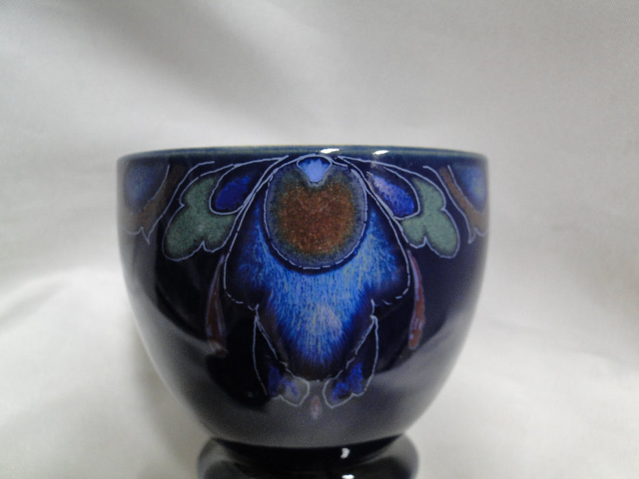 Denby-Langley Baroque, Cobalt Band w/ Flowers: Sugar Bowl & Lid, 4 3/4"