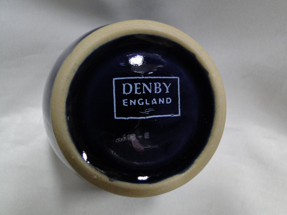 Denby-Langley Baroque, Cobalt Band w/ Flowers: Sugar Bowl & Lid, 4 3/4"