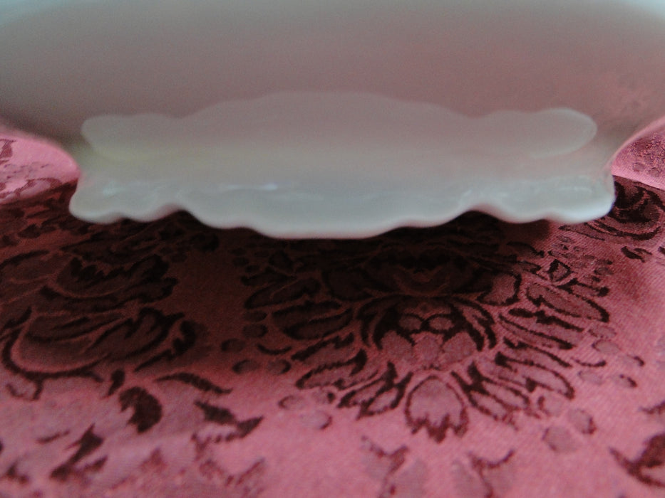 Syracuse 53203, Pink Flowers, Tan Lattice: Round Covered Serving Bowl, 7 3/4"