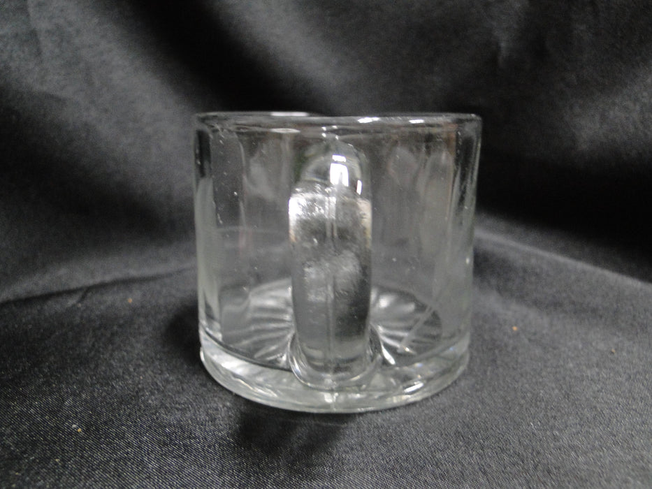 Clear w/ Gray Cut Flowers: Open Sugar Bowl & Creamer Set -- MG#163