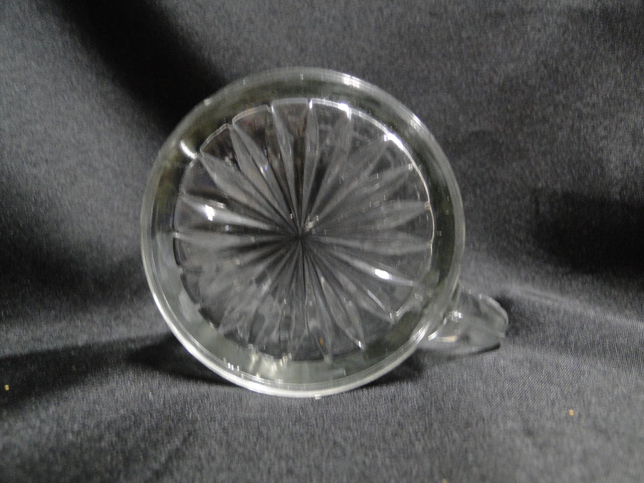 Clear w/ Gray Cut Flowers: Open Sugar Bowl & Creamer Set -- MG#163