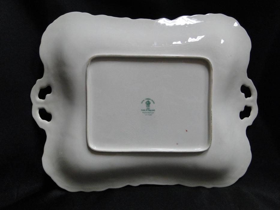 Royal Crown Derby Vine, Florals: Tray w/ Handles, 11 1/4", Lt Discoloration