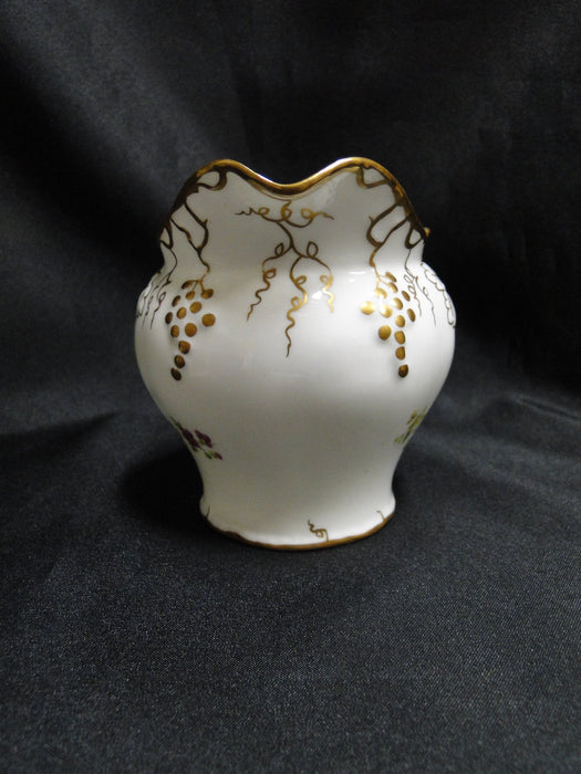 Royal Crown Derby Vine, Florals: Creamer / Cream Pitcher, 3 3/4", Garnett