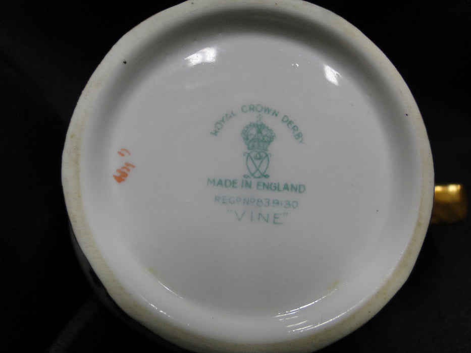 Royal Crown Derby Vine, Florals: Creamer / Cream Pitcher, 3 3/4", Garnett