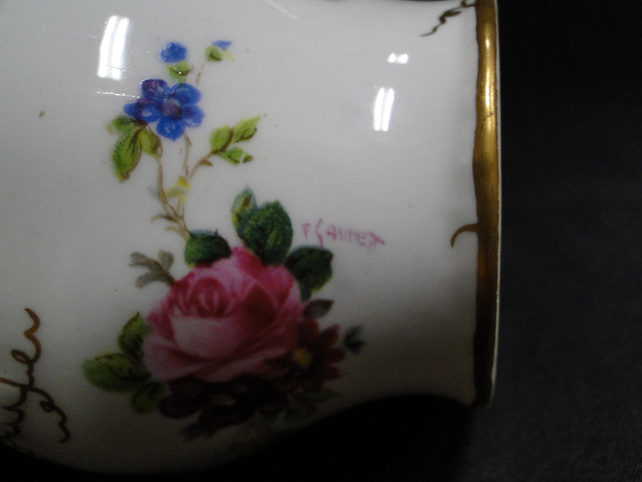 Royal Crown Derby Vine, Florals: Creamer / Cream Pitcher, 3 3/4", Garnett