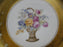 Antique, Gold Encrusted, Flower Basket, Czechoslovakia: Dinner Plate 10.5" As Is