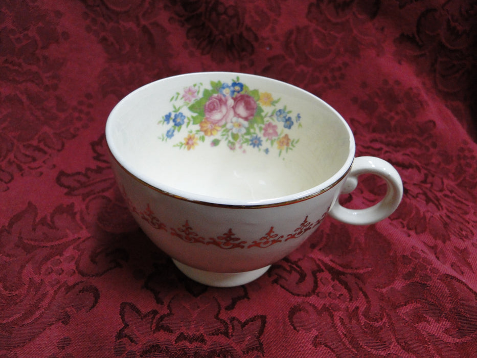 Taylor Smith Taylor: Floral Bouquet, Gold Filigree: Cup & Saucer Set (s), 2 1/2"