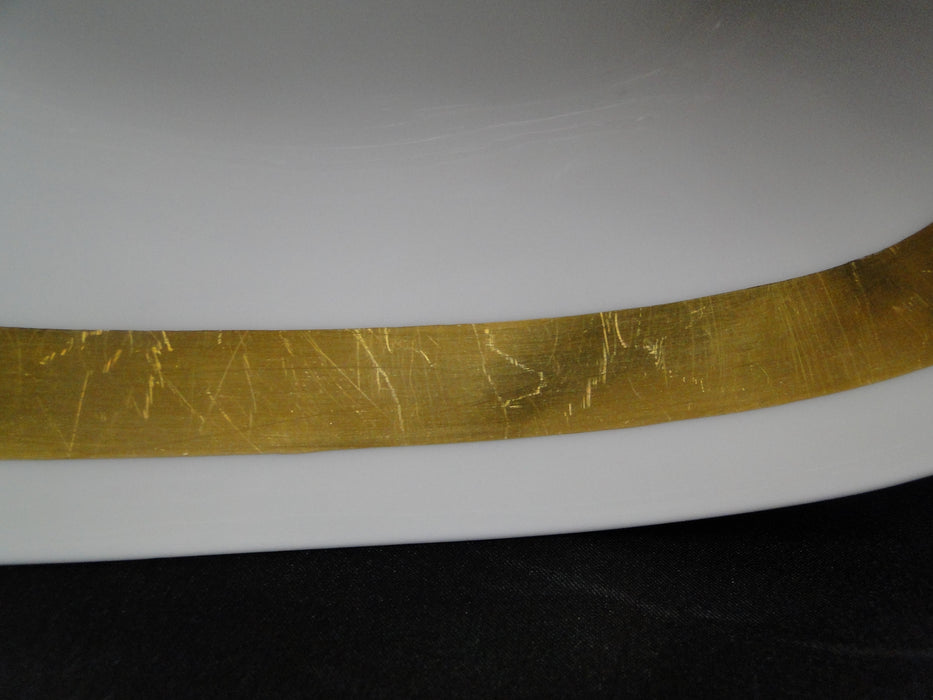 Raynaud Ceralene Anneau d'Or, Thick Gold Band: Oval Serving Bowl, 10 1/4"