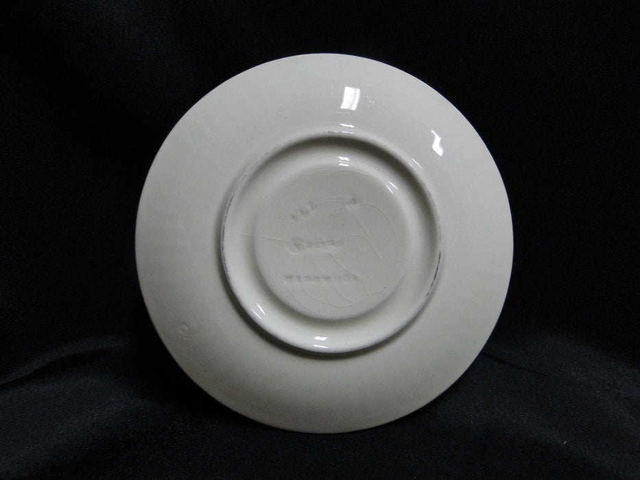 Wedgwood Edme, Ribbed Rim, Off White: 5 1/8" Demitasse Saucer (s), Crazing