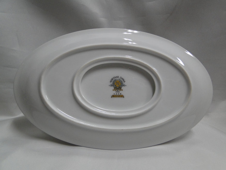 Noritake Bluebell, 5558, Blue Band & Flowers: Gravy Boat & Attached Underplate