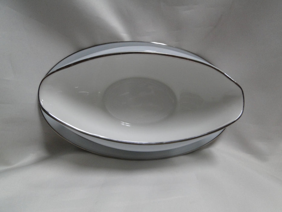 Noritake Bluebell, 5558, Blue Band & Flowers: Gravy Boat & Attached Underplate