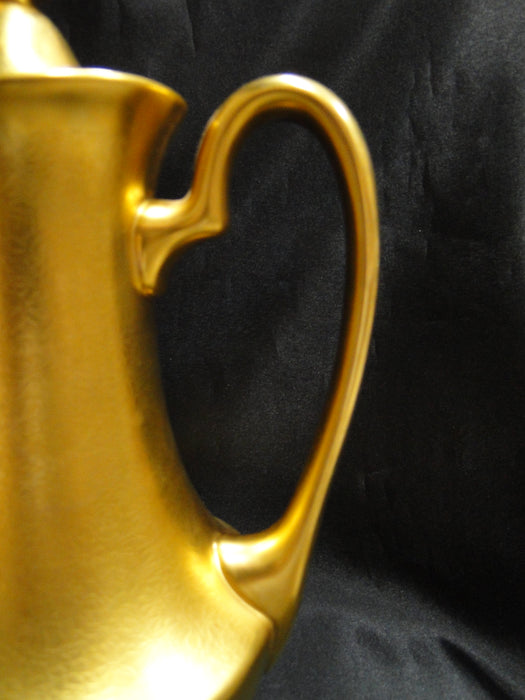 Pickard Rose & Daisy, All Over Gold w/ Flowers: Coffee Pot & Lid, 9 1/2" Tall