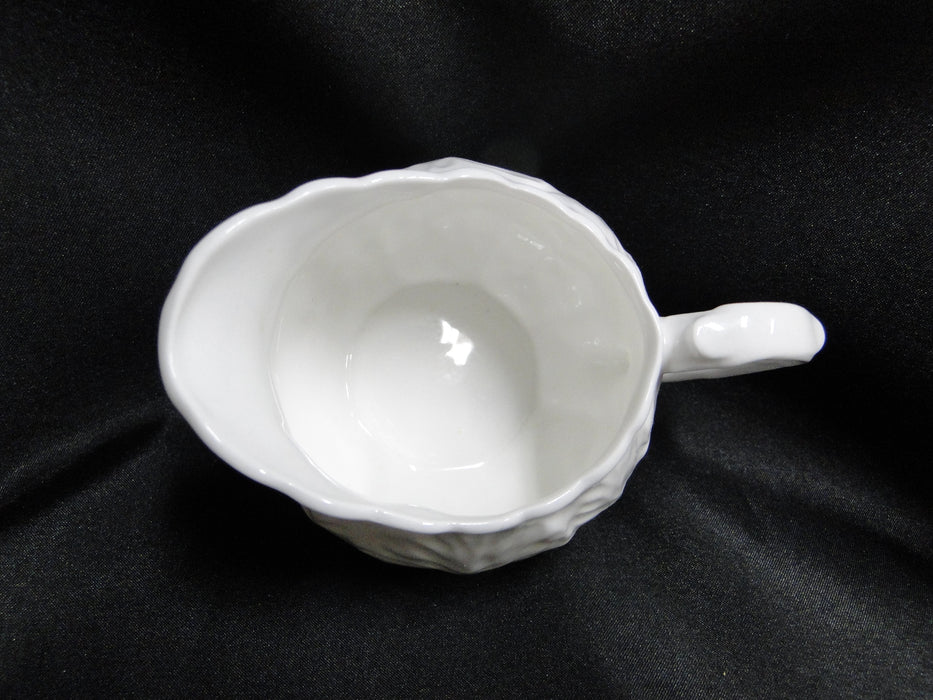 Wedgwood Countryware, White Embossed Leaves: Creamer / Cream Pitcher