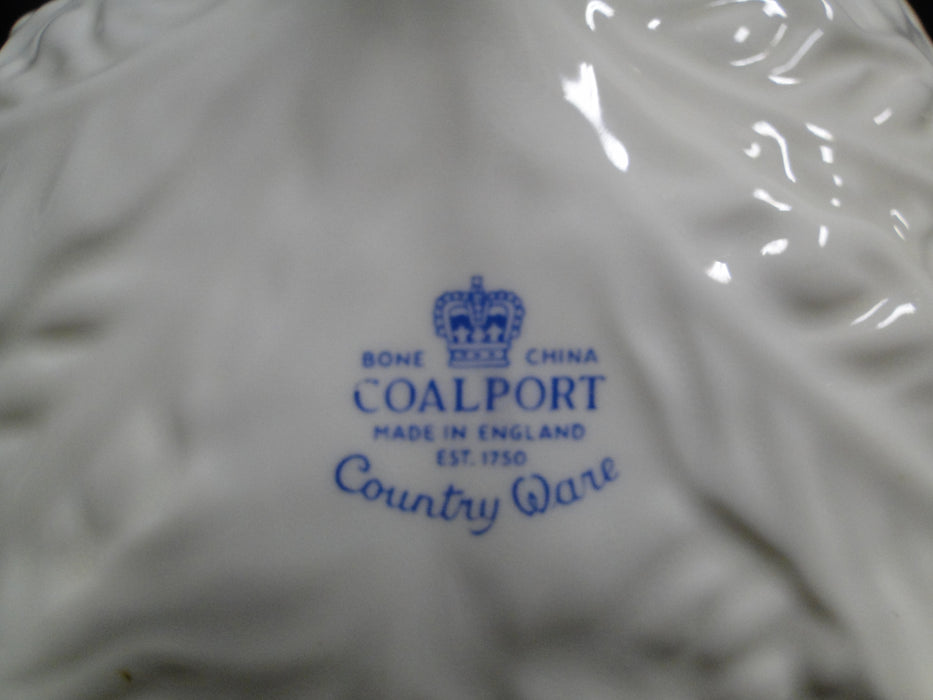 Coalport Countryware, White Embossed Leaves: Round Serving Bowl, 6 1/4" Discolor