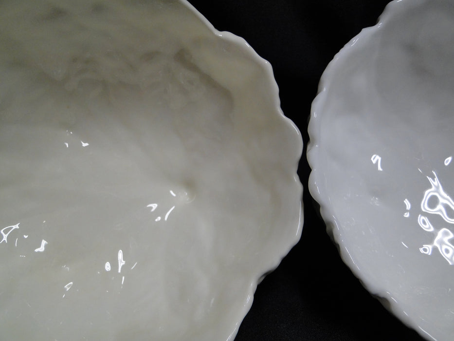 Coalport Countryware, White Embossed Leaves: Round Serving Bowl, 6 1/4" Discolor
