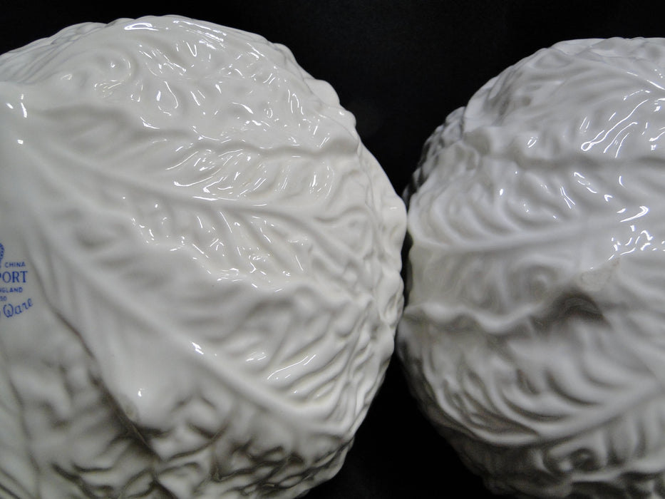 Coalport Countryware, White Embossed Leaves: Round Serving Bowl, 6 1/4" Discolor
